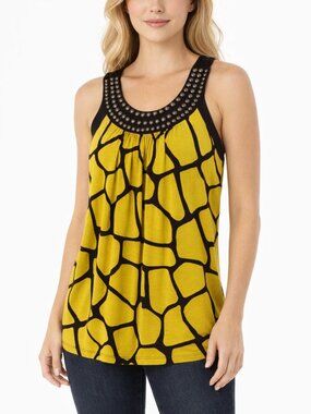 Michael Kors Giraffe print beaded top